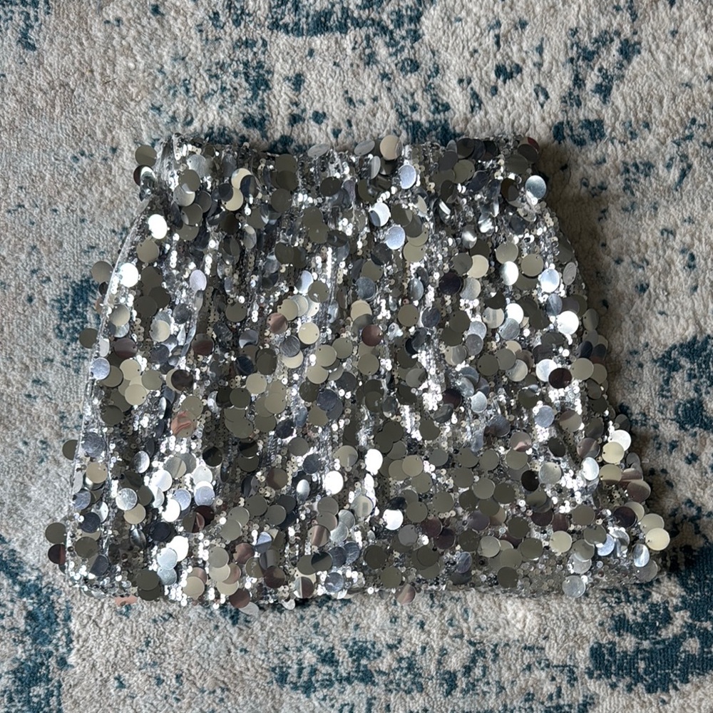 Silver Sequin Skirt